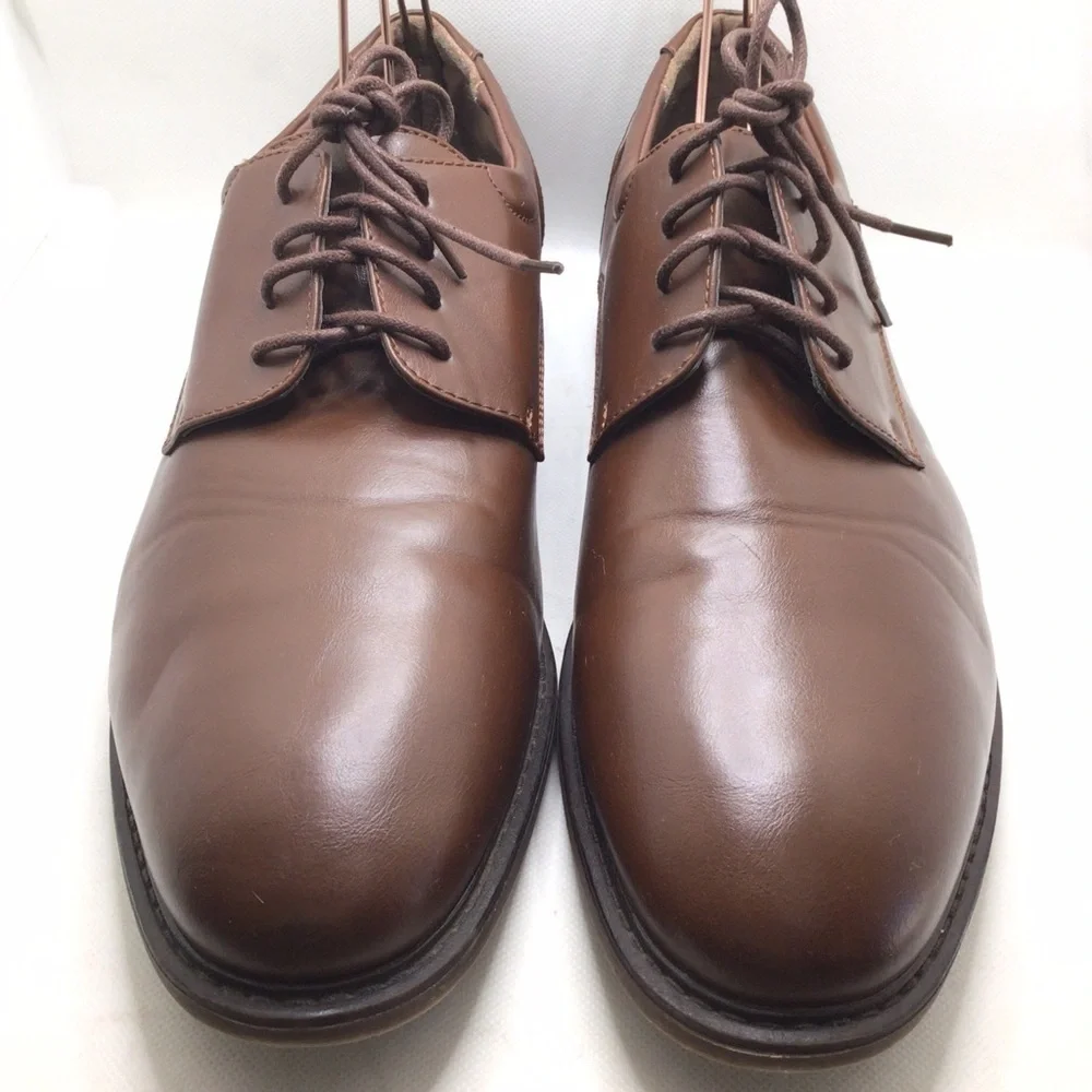 Hugo Vitelli Mens Brown Oxford Lace Up Dress Shoes Size 13EEE
